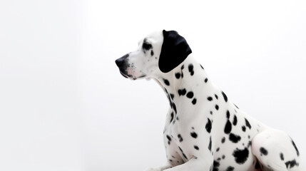 animal on the white Background dog Dalmatian generative ai