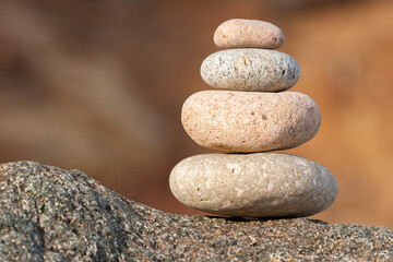 Fototapeta na wymiar Zen like stones. Zen stones stacked