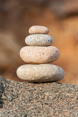 Fototapeta na wymiar Zen stones. Peace buddhism meditation symbol. Relaxation