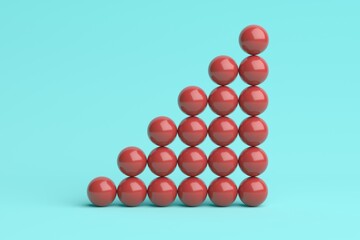 Successful growth bar sphere graph diagram