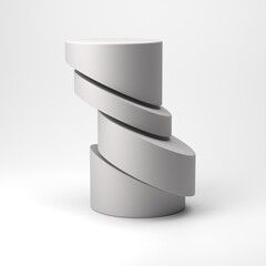Cylinder shape geometry slice concept. Design background template