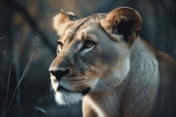 Fototapeta na wymiar Königin der Savanne: Porträt einer Löwin 7