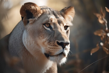 Fototapeta na wymiar Königin der Savanne: Porträt einer Löwin 8