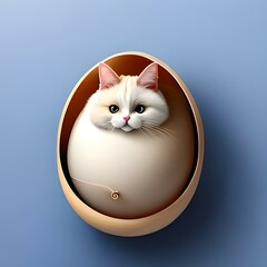 Fototapeta na wymiar Generative AI cute cat illustration image