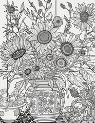 Original Floral Coloring Pages for Adults Printable Coloring Sheets