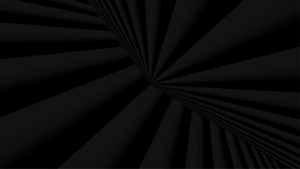 Abstract black background with 3d lines pattern,  architecture minimal dark gray striped design