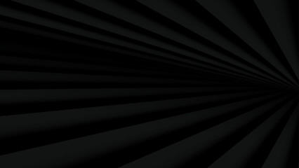 Abstract black background with 3d lines pattern,  architecture minimal dark gray striped design