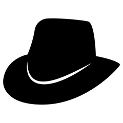 silhouette of jazz musician hat