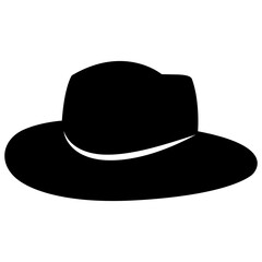 silhouette of jazz musician hat