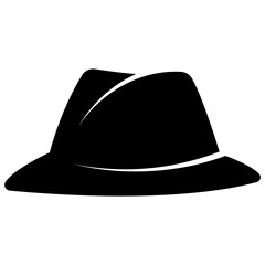 silhouette of jazz musician hat