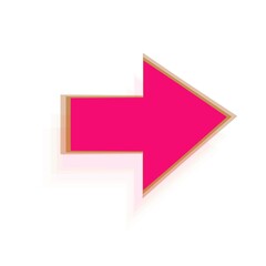 red arrow on the right  asymmetric, sign,  symbol on white background 