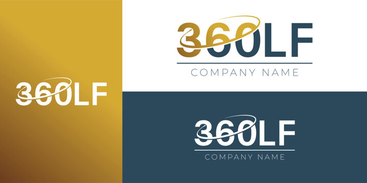 360 Golf Club logo design. Simple and modern vector logo
