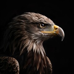 Obraz premium Close-up Portrait of Majestic Brown Eagle