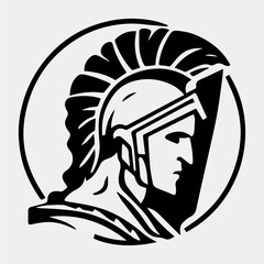 Spartan logo vector design elements, spartan helmet symbol