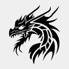Dragon vector icon illustration design logo template
