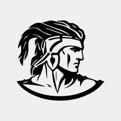 Spartan logo vector design elements, spartan helmet symbol