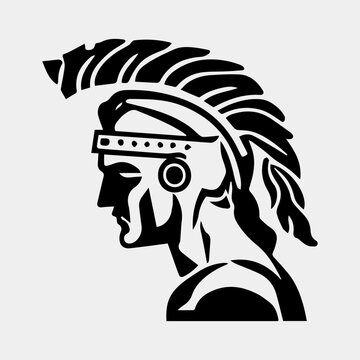 Spartan logo vector design elements, spartan helmet symbol