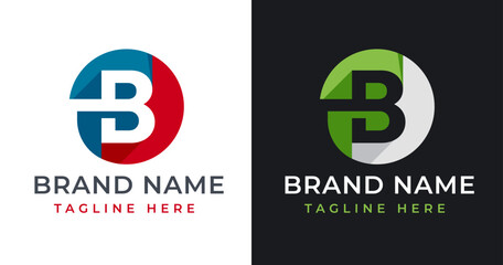 Initial letter B Logo vector illustration with Abstract Circle Shape design