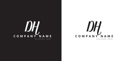 DH initials signature logo. Handwriting logo vector templates. Logo for business, beauty, fashion, signature DH For Signature Logo 

