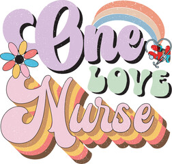 Obraz premium Retro Nurse Sublimation Design