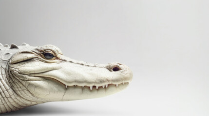 Fototapeta premium animal on the white Background crocodile generative ai