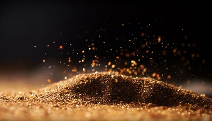 flying gold glitter background, for luxury and premium products