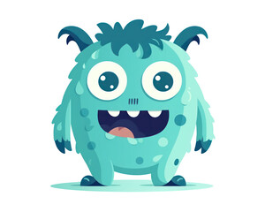Fototapeta premium Cute cartoon monster. Vector illustration isolated on a white background.