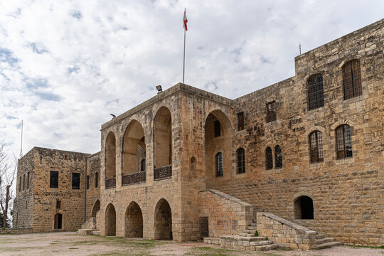 Courtyard of Dar al-Wousta, Beiteddine Palace of emir Bashir Shihab II, Lebanon
