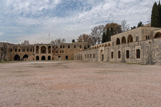 Courtyard of Dar al-Wousta, Beiteddine Palace of emir Bashir Shihab II, Lebanon