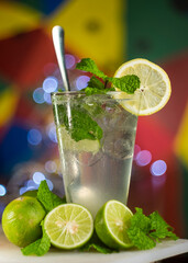 mojito cocktail with lime