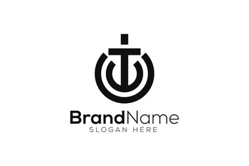 Christian plus logo design template