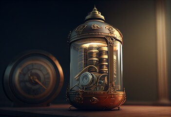 time machine capsule. Generative AI