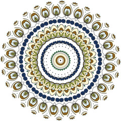 Beautiful round pattern. Vector file for designs.