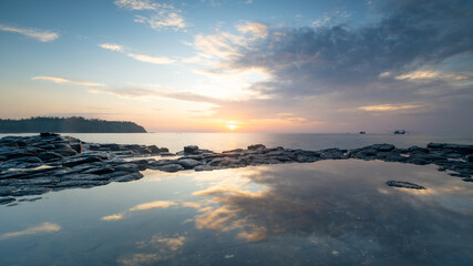 sunset over the sea