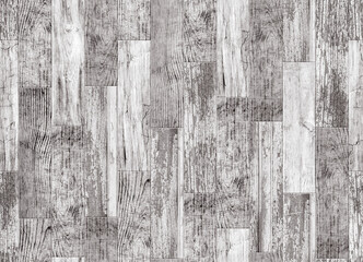 Old wooden parquet background. Seamless black and white pattern.