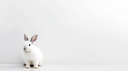 Obraz premium animal on the white Background bunny generative ai