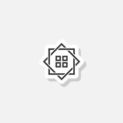Obraz premium House icon sticker isolated on white background