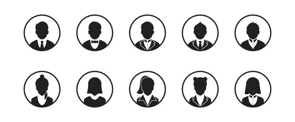 User avatar profile icon set. Business avatar profile picture. Vector EPS 10 © Tymofii