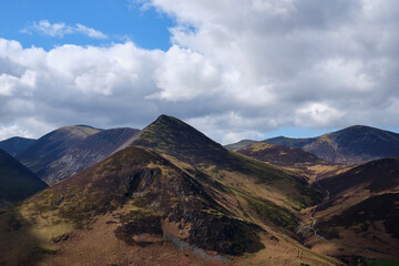 Fototapeta premium Lake District mountains in Cumbria, England