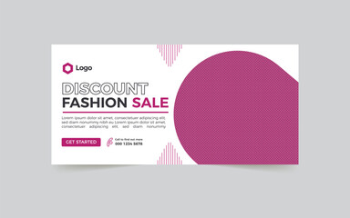 Fashion sales social media cover banner or social media template
