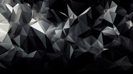 黒背景ポリゴンメッシュイメージ、抽象背景、背景素材、テクスチャ、光、模様、線、