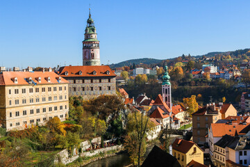 Fototapeta premium Views from the town of Cesky Krumlov, Czech Republic