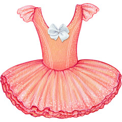 watercolor cute classic ballerina princess dress © angela0982