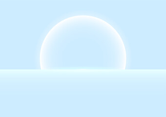 Light blue round abstract background