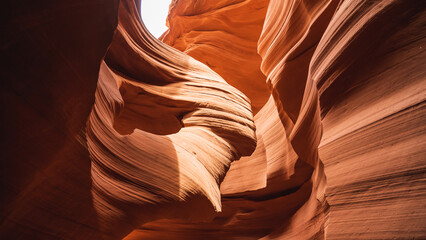 Rock formation known as "lady in the wind" at the Lower Antelope Canyon just outside of Page, Arizona. © Red Lemon
