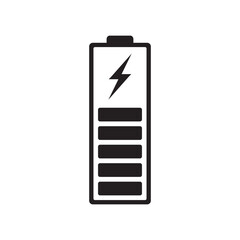 Battery indicator vector icon. Accumulator battery charge energy flat sign design. Battery isolated symbol pictogram. UX UI icon