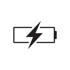 Fototapeta premium Battery indicator vector icon. Accumulator battery charge energy flat sign design. Battery isolated symbol pictogram. UX UI icon