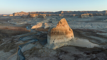 Dry season at the Lone Rock Beach in Utah.