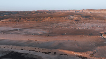Sunrise at the Glen Canyon National Recreational Area - Lone Rock Beach.