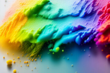 Fototapeta na wymiar Colorful rainbow color powder splash background